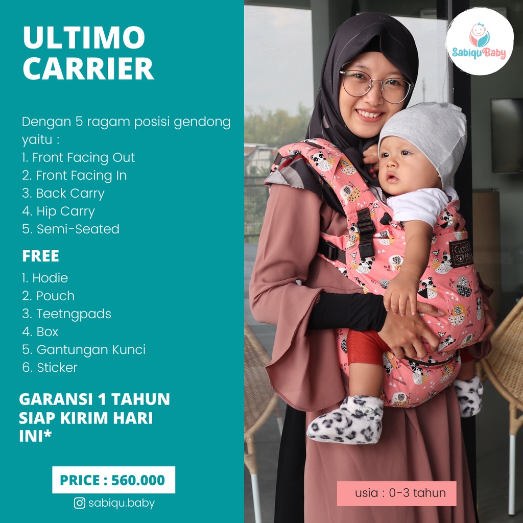 Jual CuddleMe, Ultimo Kanvas, Gendongan Depan, Gendongan CuddleMe
