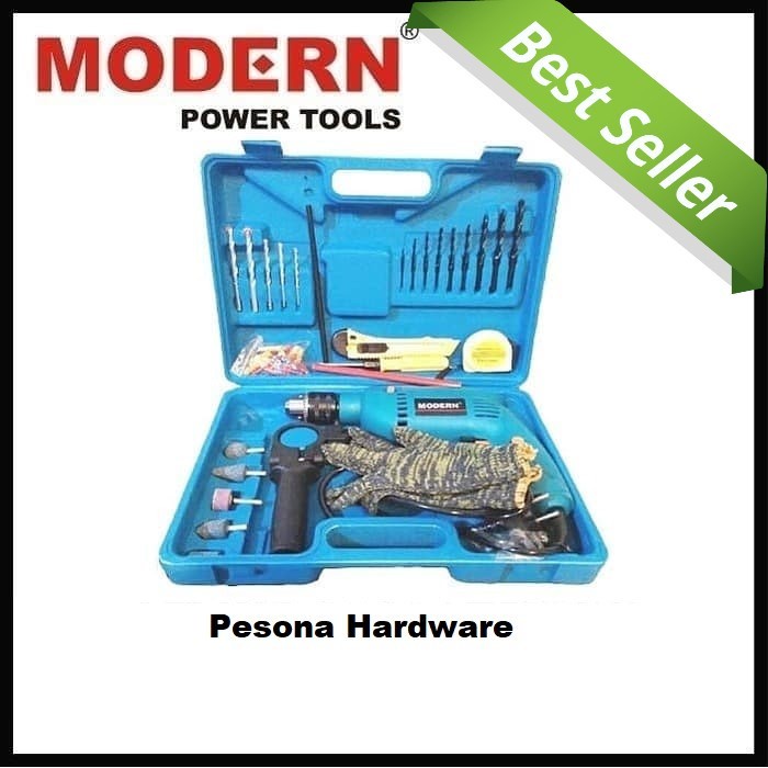 bor listrik modern 1set plus mata bor / bor koper 13mm /