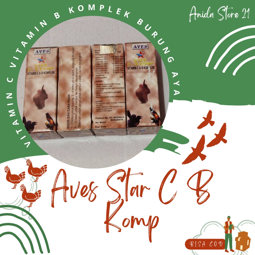 Aves Star C B Komp Vitamin C Vitamin B Komplek Burung Ayam