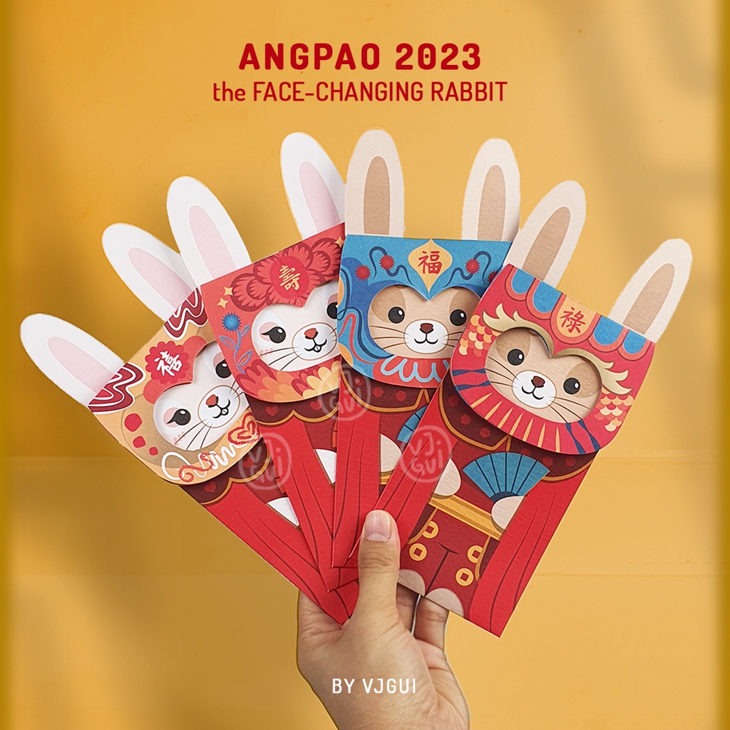 Angpao Imlek 2023 Rabbit Angpau Kelinci Amplop CNY Sincia