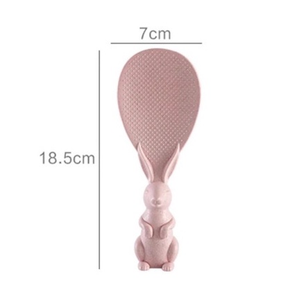 Centong Nasi Karakter Kelinci Sendok Nasi Plastik Bisa Berdiri Rice Cooker Spoon Anti Lengket Souvenir Wedding Kado