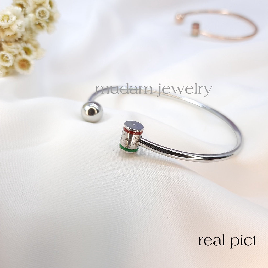 Gelang Lentur Gc Model Tube dan Ball Tersedia Warna Rose Gold, Gold dan Silver