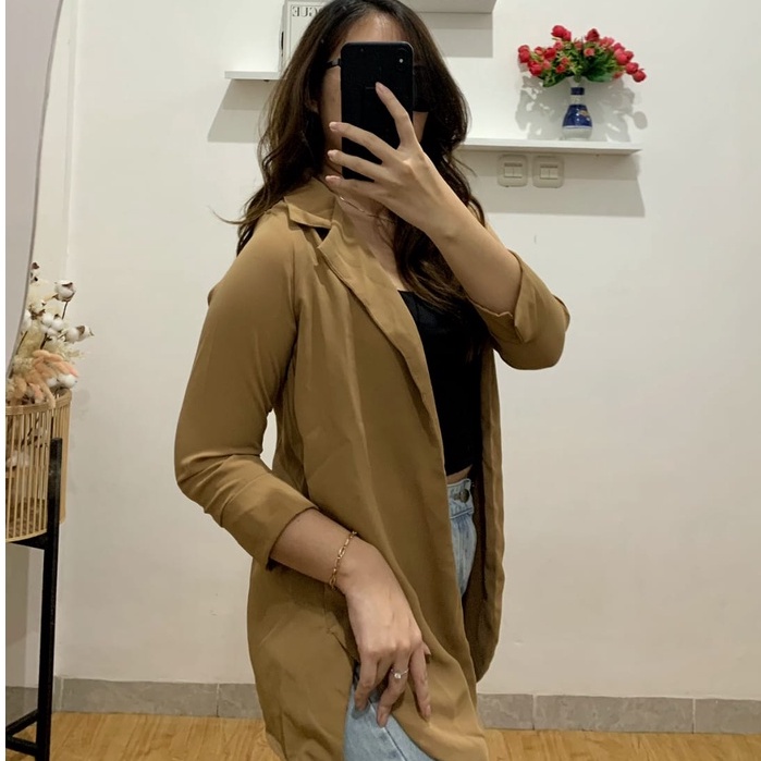 Blazer Akarin / Outer wanita fashion polos