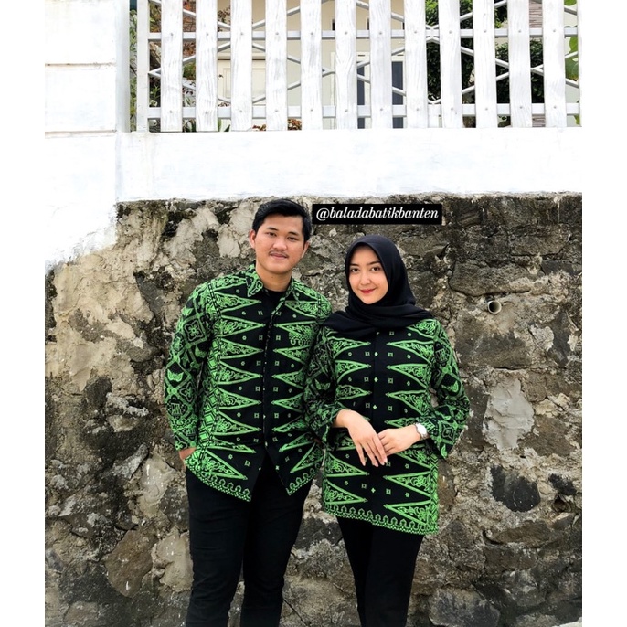 Kemeja dan Atasan Batik Baduy Angklung Hijau
