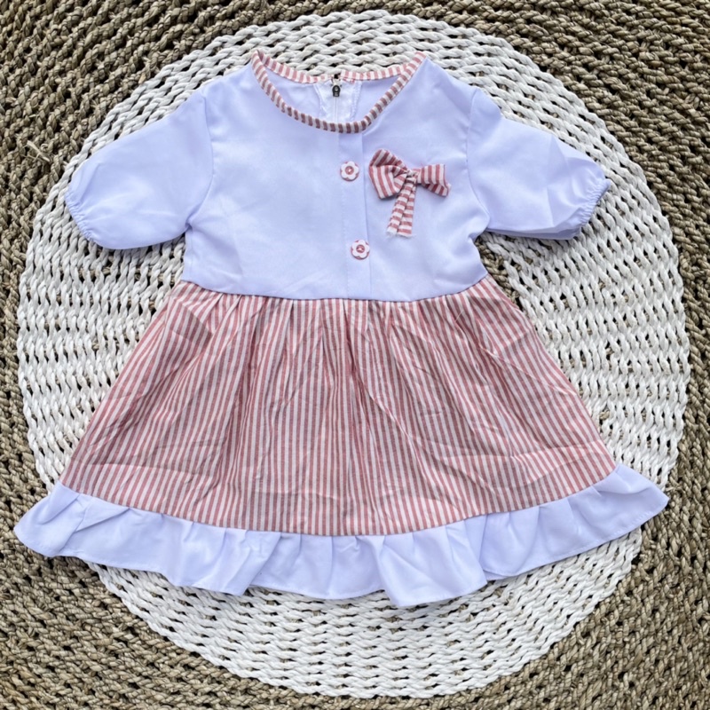 Baju Bayi Baju Bayi Perempuan Dress Bayi Rok Bayi Baju Lucu Bayi Perempuan Baju Bayi Murah Baju Bayi Kekinian Baju Bayi Lengan Pendek Gamis Bayi DNW BABY