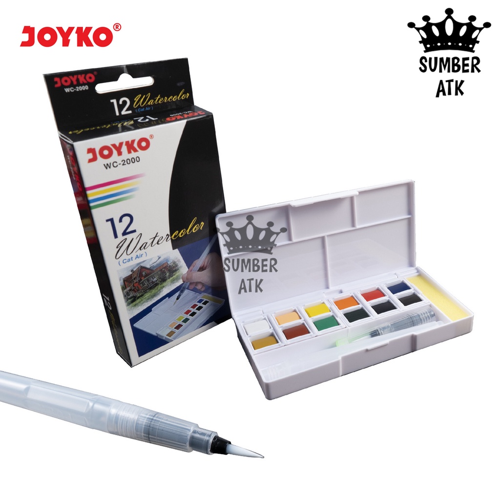 

Watercolor Cat Air Joyko WC-2000 12 Colors Warna