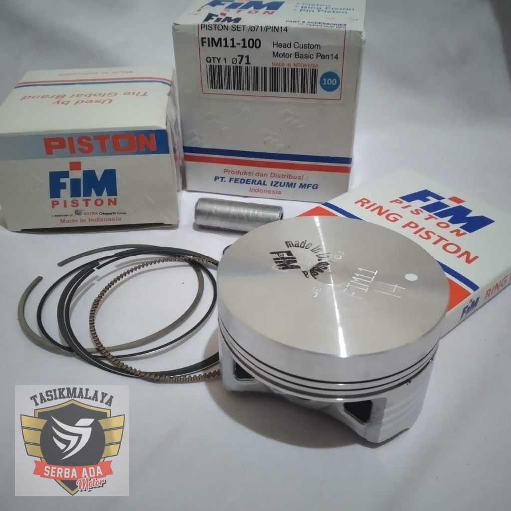 PISTON KIT FIM 11 CUSTOM DOME MENTAH PIN 14 DIAMETER 70 71 72