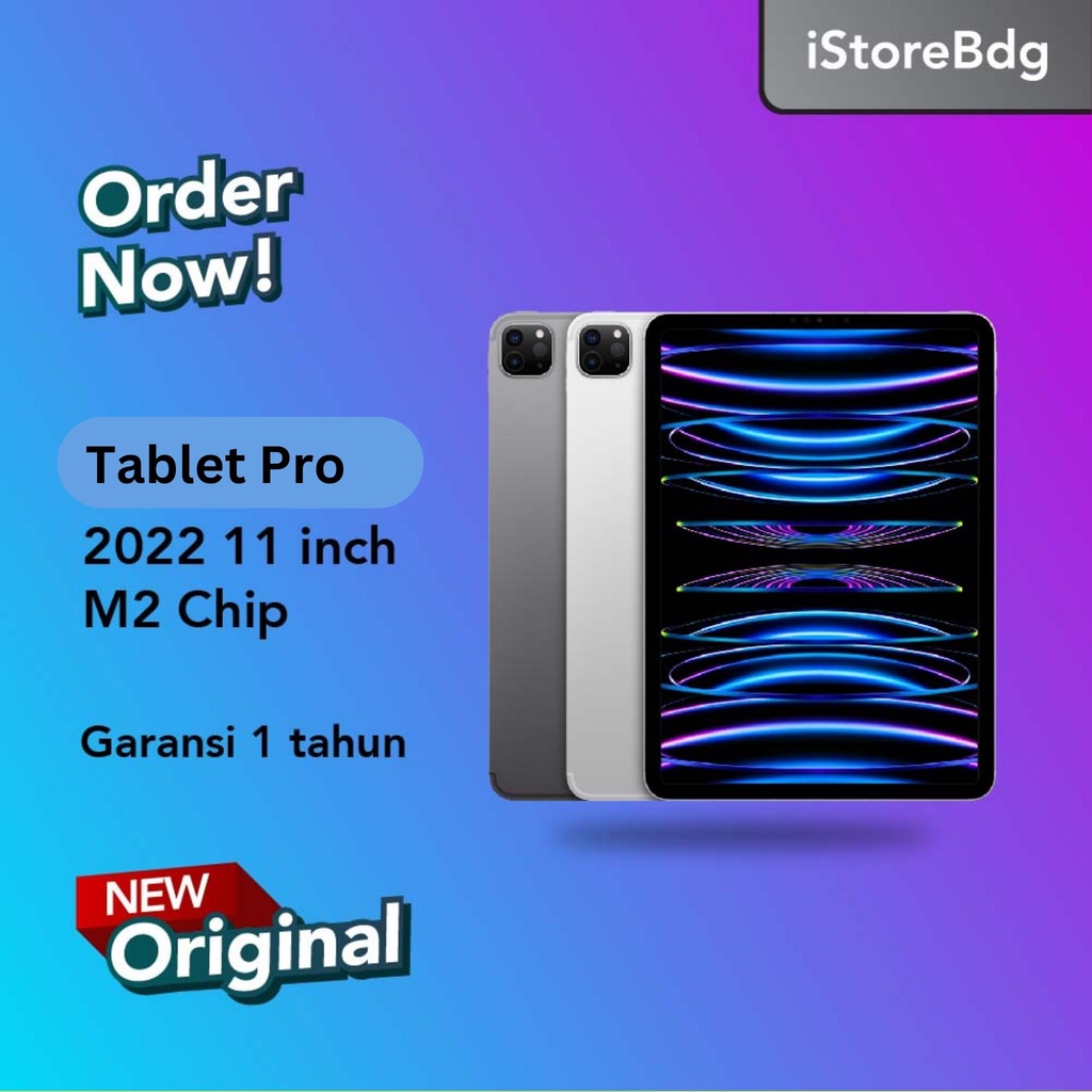 iPd Pro 2022 11 inch M2 Chip 128GB 256GB 512GB 1TB 2TB Garansi iBox