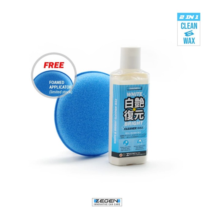 ZEGEN CLEANER WAX MOBIL PUTIH, SILVER / PENGHILANG KUNING, BARET 100ML
