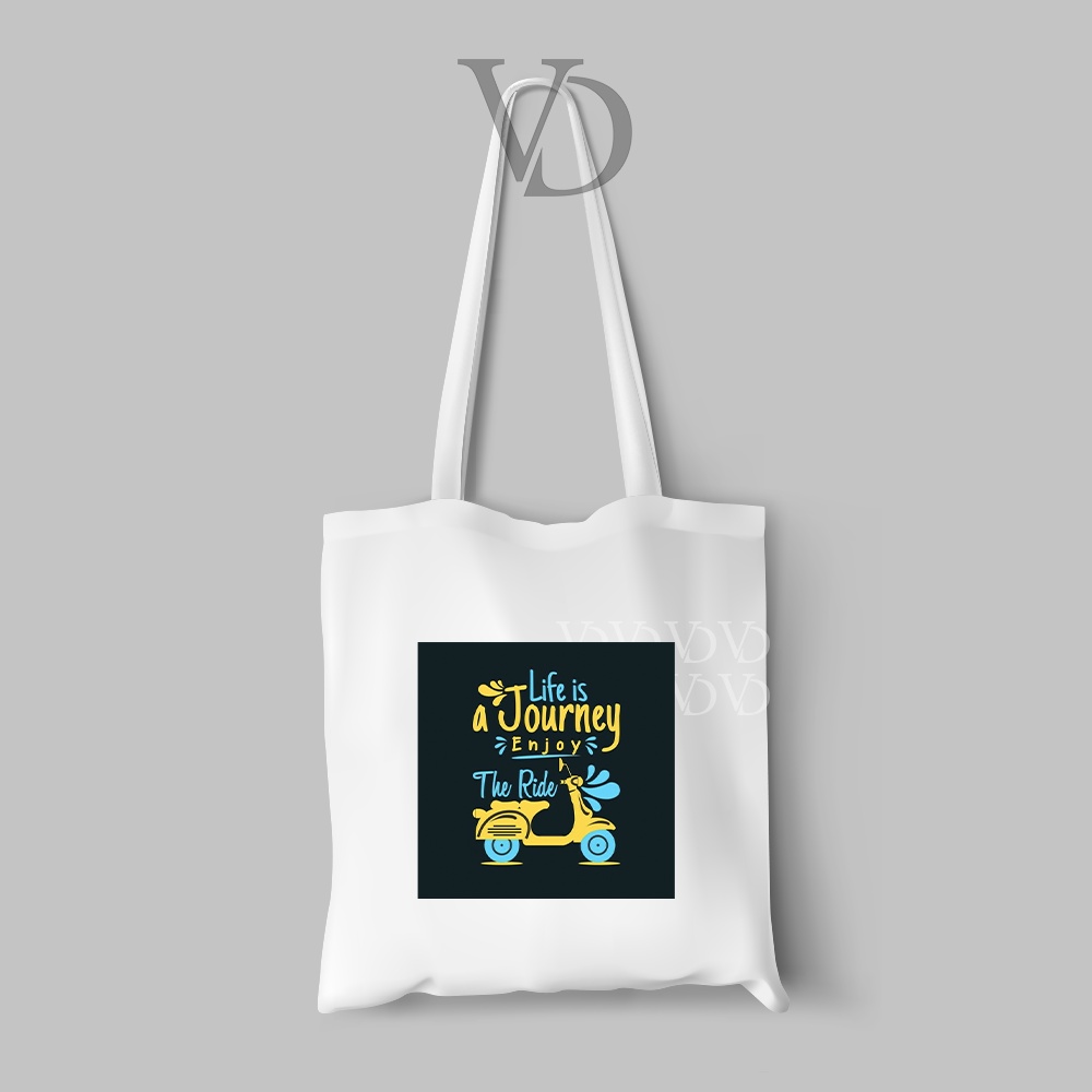 TOTE BAG KANVAS QUOTES VINTAGE/ TOTEBAG MOTIVASI / TAS QUOTES OF THE DAY