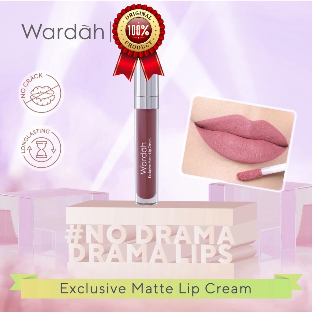 Wardah Lip Cream Matte Exclusive - Warna Intense dan Tahan Lama - lip matte