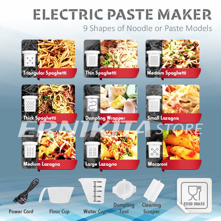 MESIN PEMBUAT MIE PASTA OTOMATIS - Noodle Maker - Gilingan Pembuat Mie