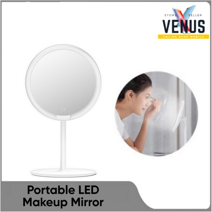 Mijia LED Makeup Mirror - Mijia Portable Mirror Make Up kaca Cermin