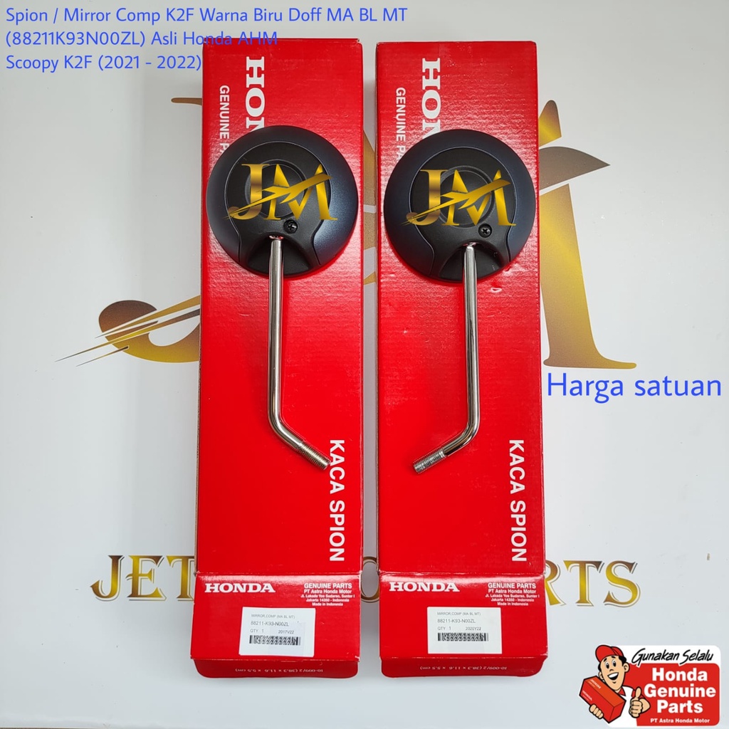 KacaSpion Mirror Comp  Scoopy  K2F 2021 - 2022 Fashion Blue Biru Doff Asli atau Ori Honda AHM 88211K
