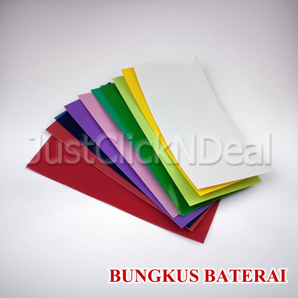 Bungkus Pelindung PVC Wrap Cover Baterai 18650 21700 Polos