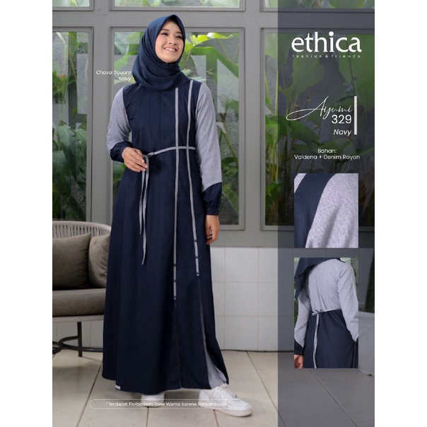 ETHICA 100% ORI - Ayumi 329 Navy | Ayumi 329 Neisya || Baju Ethica Wanita - Mockup Official