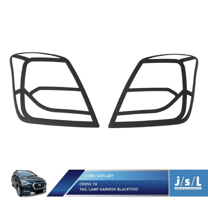 [READY] Jsl Garnis Belakang Datsun Cross Tail Lamp Garnish Blackdoff / Perlengkapan Variasi Mobil Mu