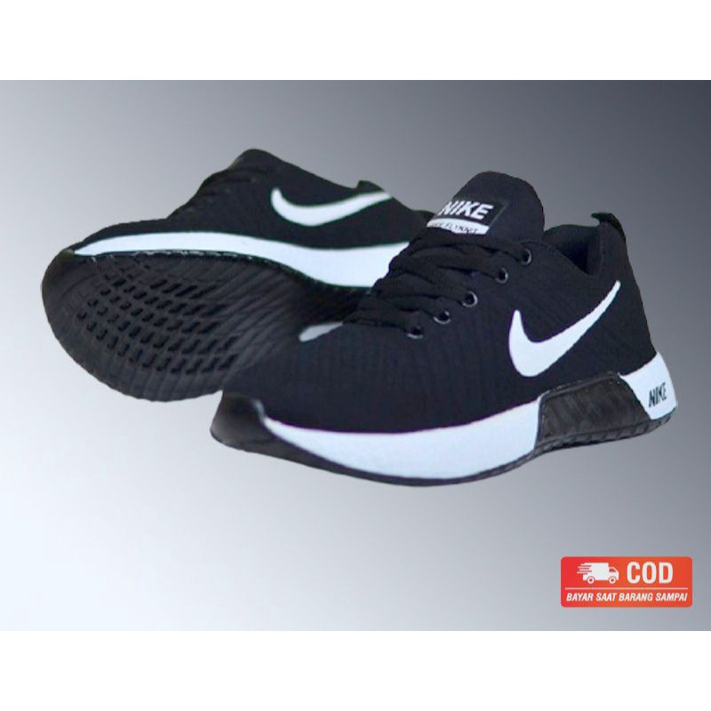 Sepatu nike fly flyknite zoom import sneakers 39 - 44 hitam putih