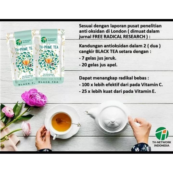 TH Prime Tea Black Tea 1 pouch Isi 70 Gram Teh Kesehatan Antioksidan Diet Detox
