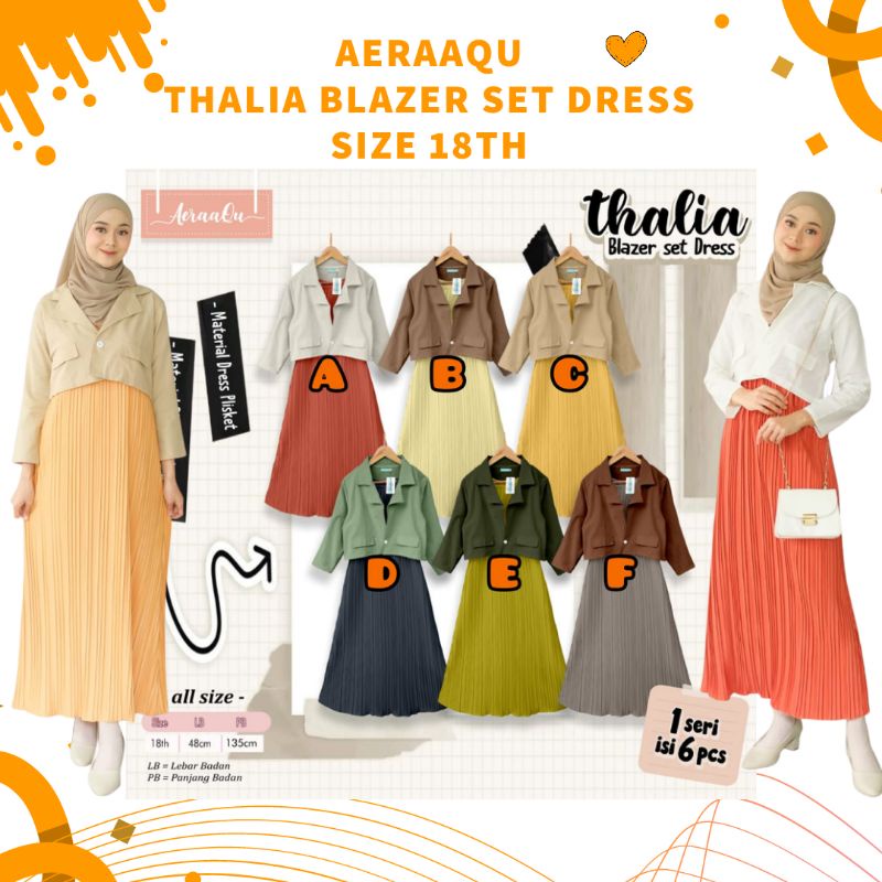 AERAAQU THALIA BALZER SET DRESS STELAN GAMIS DRESS BLAZER REMAJA 18 TAHUN DRESS PLISKET KEKINIAN