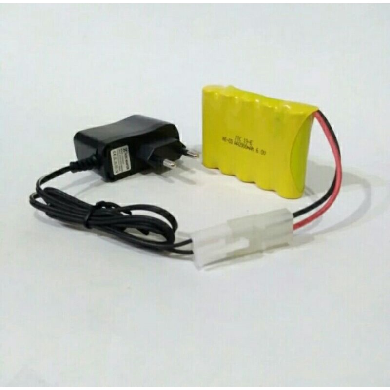 Paket Baterai RC 6Volt Soket 2 Baterai mobil remot kontrol 5 Soket 2