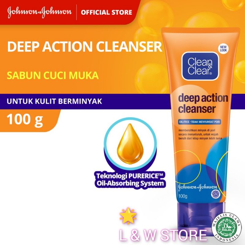 Clean &amp; Clear Deep Action Cleanser 50gr - 100gr