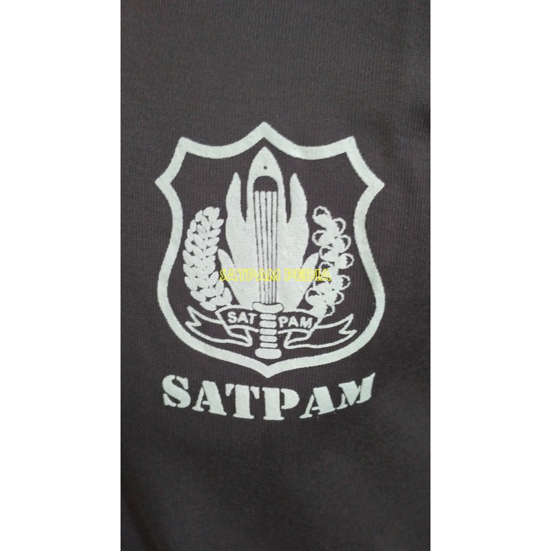 Kaos Satpam Abu Logo Putih - Kaos Security Abu Logo Putih