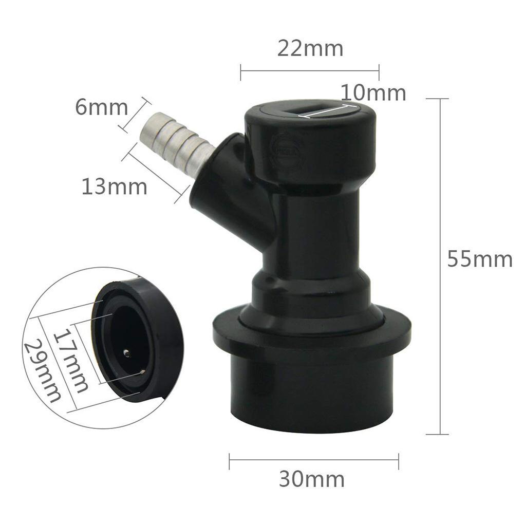 1pasang Konektor Bir Air Liquid Beer Tong Putus Set Ball Lock Beer Barbed Connector