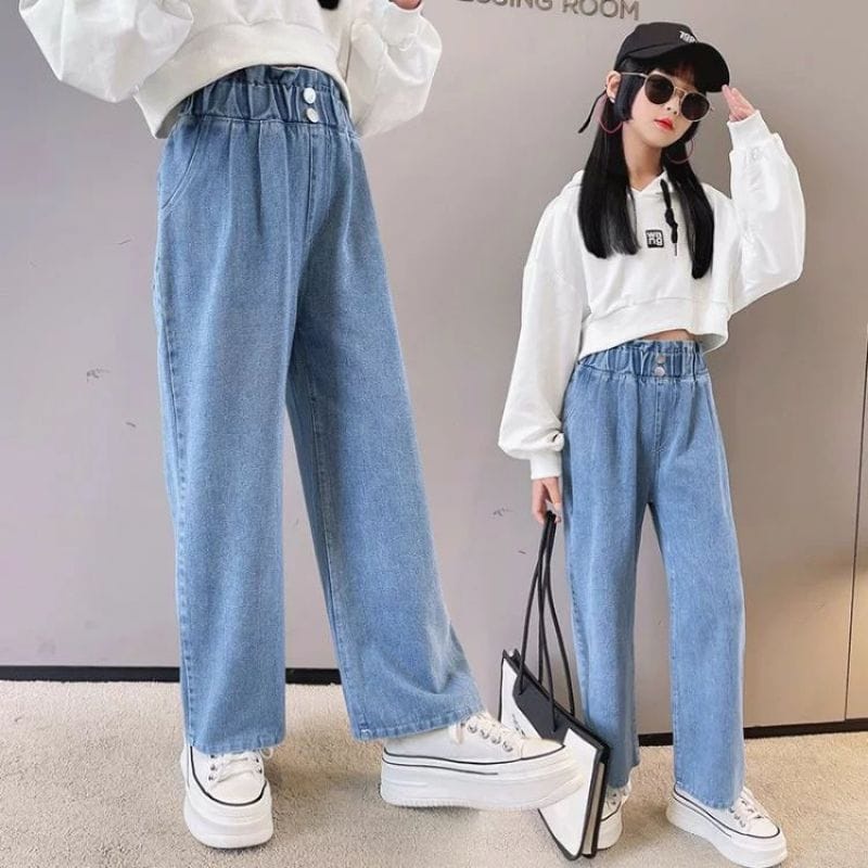 BENIKE KULOT JEANS ANAK PINGGANG HIGHWAIST | Celana HW Anak Perempuan