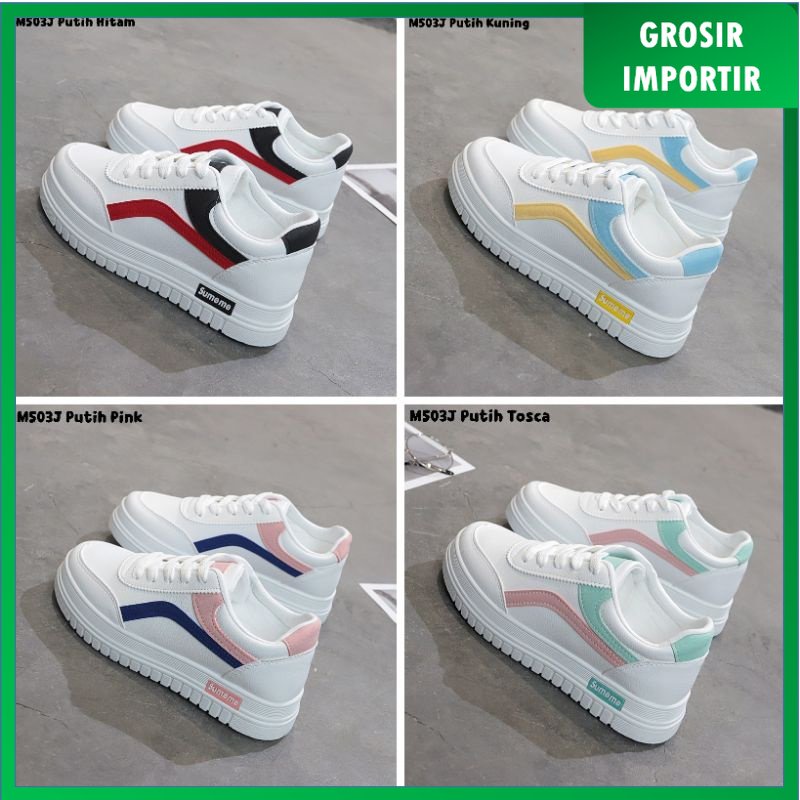 Importir Grosir - SEPATU SNEAKERS WANITA KOREA TAEYEON DENGAN MODEL SIMPLE STYLE TALI CASUAL WANITA 