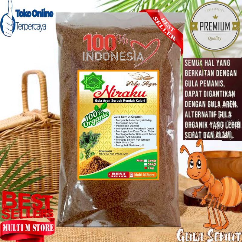 

Gula Aren Semut Pilihan 1 Kg | Gula Organik| Rendah Kalori