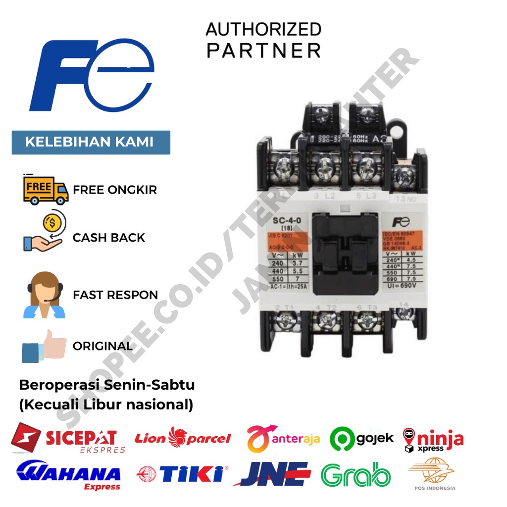 Fuji Contactor 3Phase  16A 7.5kW SC-4-0