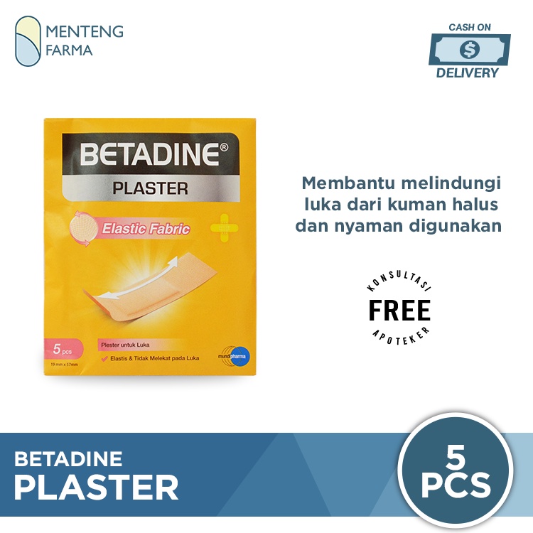 Betadine Plaster Elastic Fabric Isi 5 Pcs - Plaster Luka