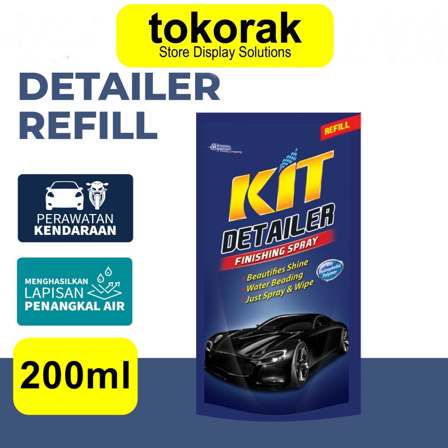 KIT DETAILER FINISHING SPRAY 200 ML REFILL POUCH PENGKILAP CAT MOBIL