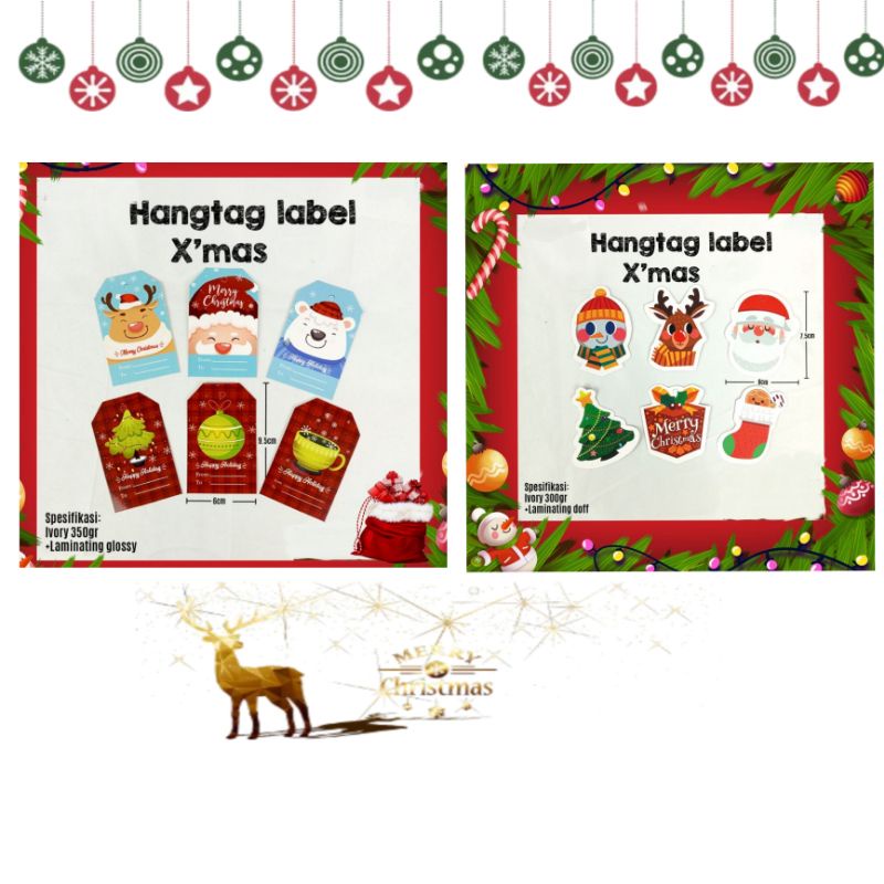 

10pcs hang tag christmas kartu natal hang tag kartu ucapan natal