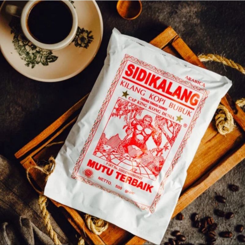 

SIDIKALANG KOPI BUBUK HALUS ARABICA 500 GRAM MERAH CAP KING KONG DUNIA