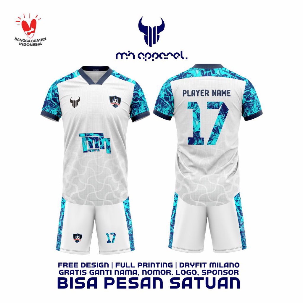 Jual Jersey Futsal Bola Full Printing Free Custom Desain Free Nama Dan Logo Logo Shopee