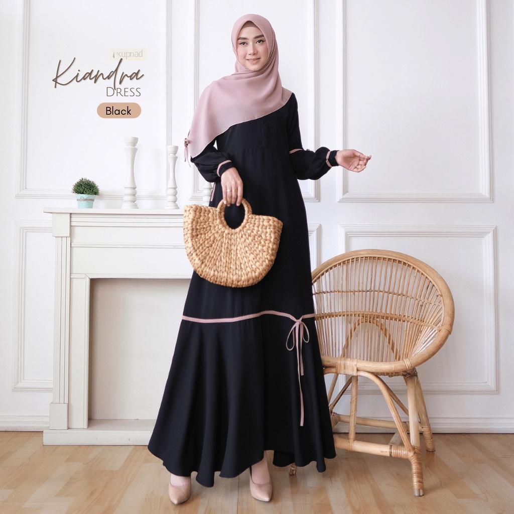 KUPNAD Gamis Premium Elegan dan nyaman - Kiandra Dress by KUPNAD