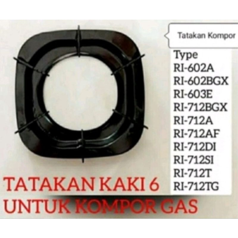 Rinnai Tatakan Kompor Plat Tebal 6 Tungku/ Spare Part Rinnai Tatakan Kompor