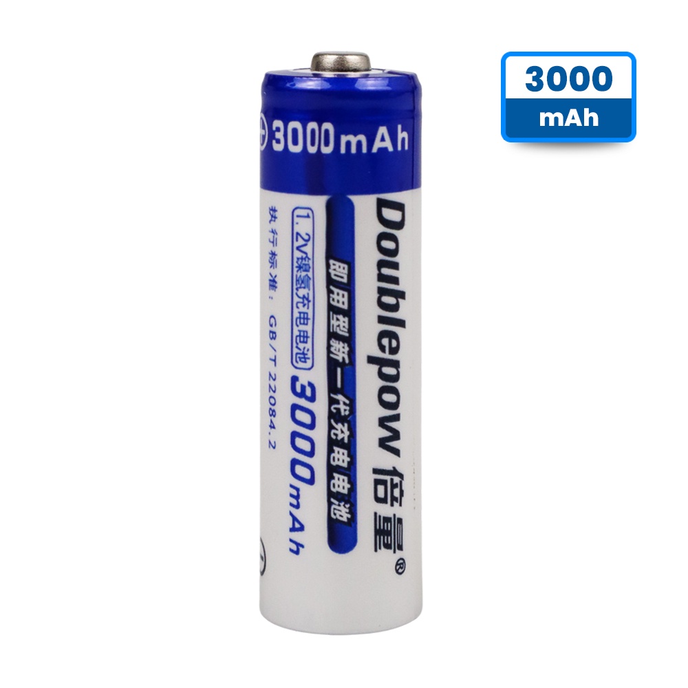 DOUBLEPOW Baterai Cas Rechargeable Battery NiMh AAA/AA 800/900/1200/1250/3000 mAh - ORIGINAL ASLI