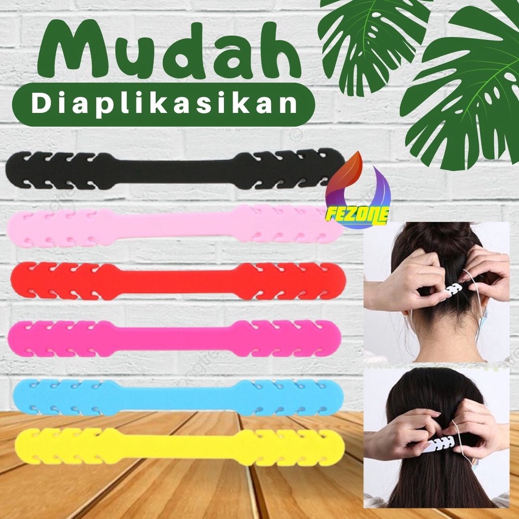 Strap KONEKTOR SILIKON | Pengait Masker Hijab Silikon FEZONE