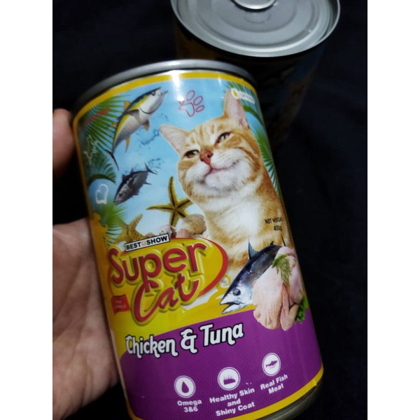 SuperCat Chicken &amp; Tuna 400gr Makanan Kucing Basah Kaleng