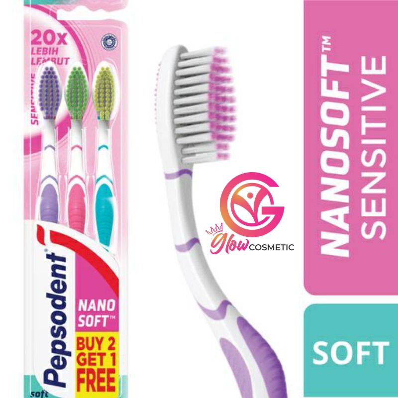 PEPSODENT NANOSOFT SENSITIVE SOFT 3 PCS - SIKAT GIGI