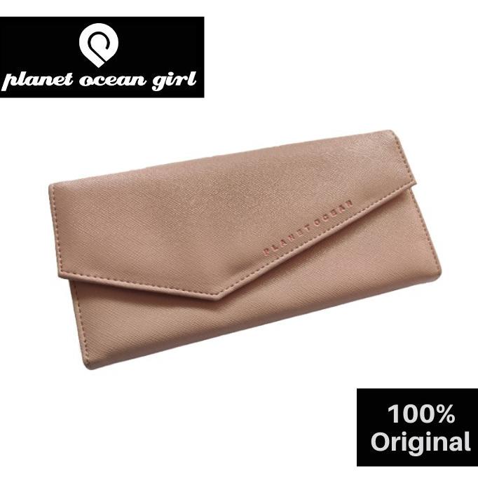 Dompet Wanita Panjang Polos Planet Ocean Girl Pink Muda Original Lokal Citraanisa32