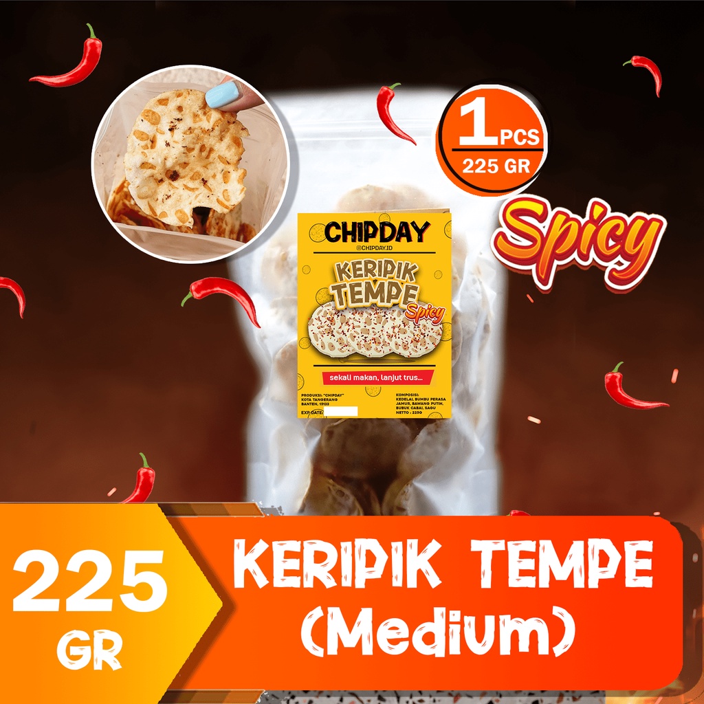 

Keripik Tempe - Chipday Tempe Spicy Medium