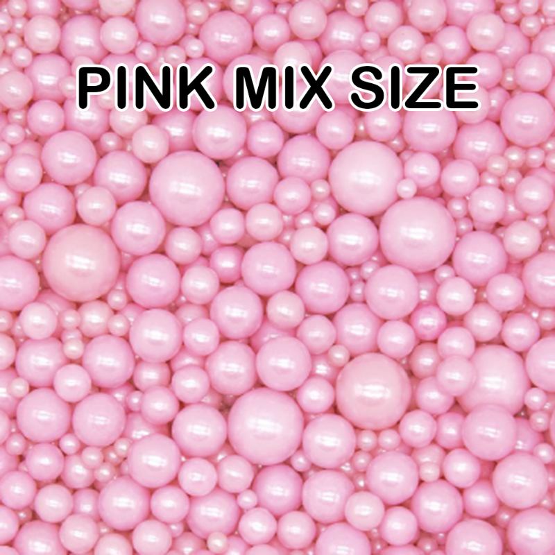 

sprinkle pink mix size 2mm 4mm 7mm 10mm 14mm 15gr