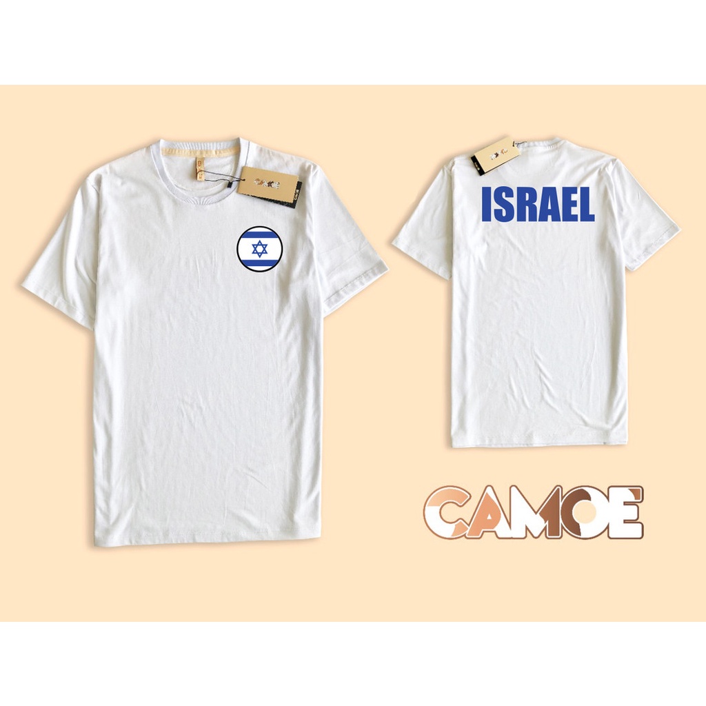 Baju Kaos Tshirt 2 Side CAMOE Israel Flag Bendera Israel