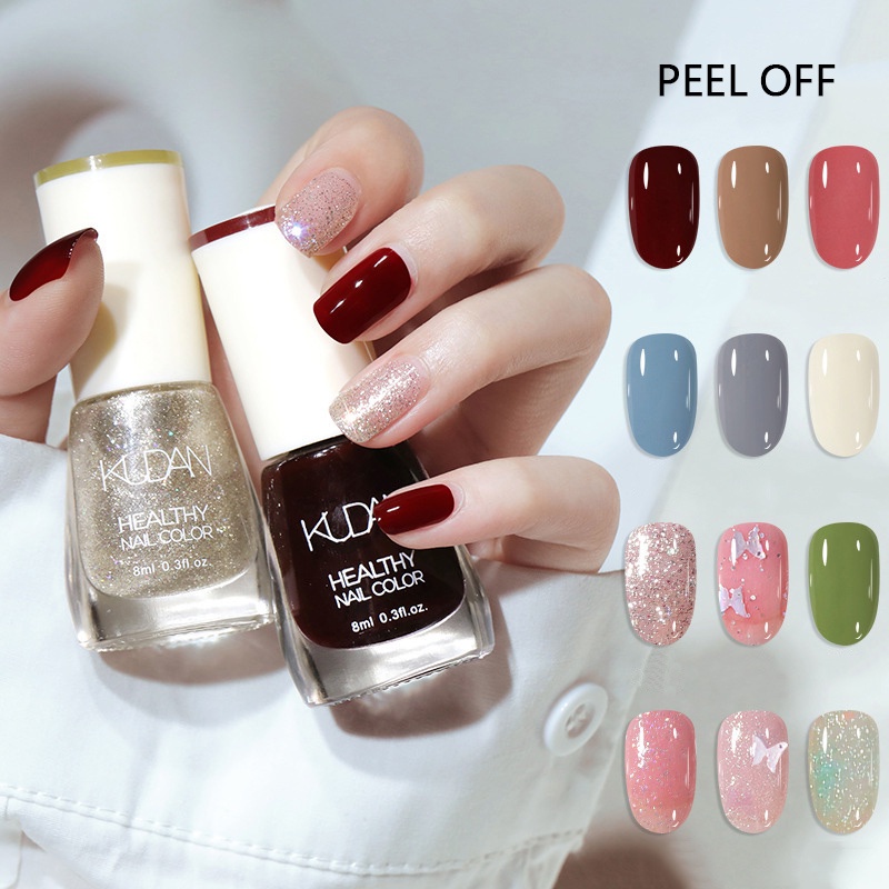 (COD) Kutek Kuteks Halal Muslimah Kutek Peel Off Halal Bisa sholat Cat Kuku Nail Polish 8ml