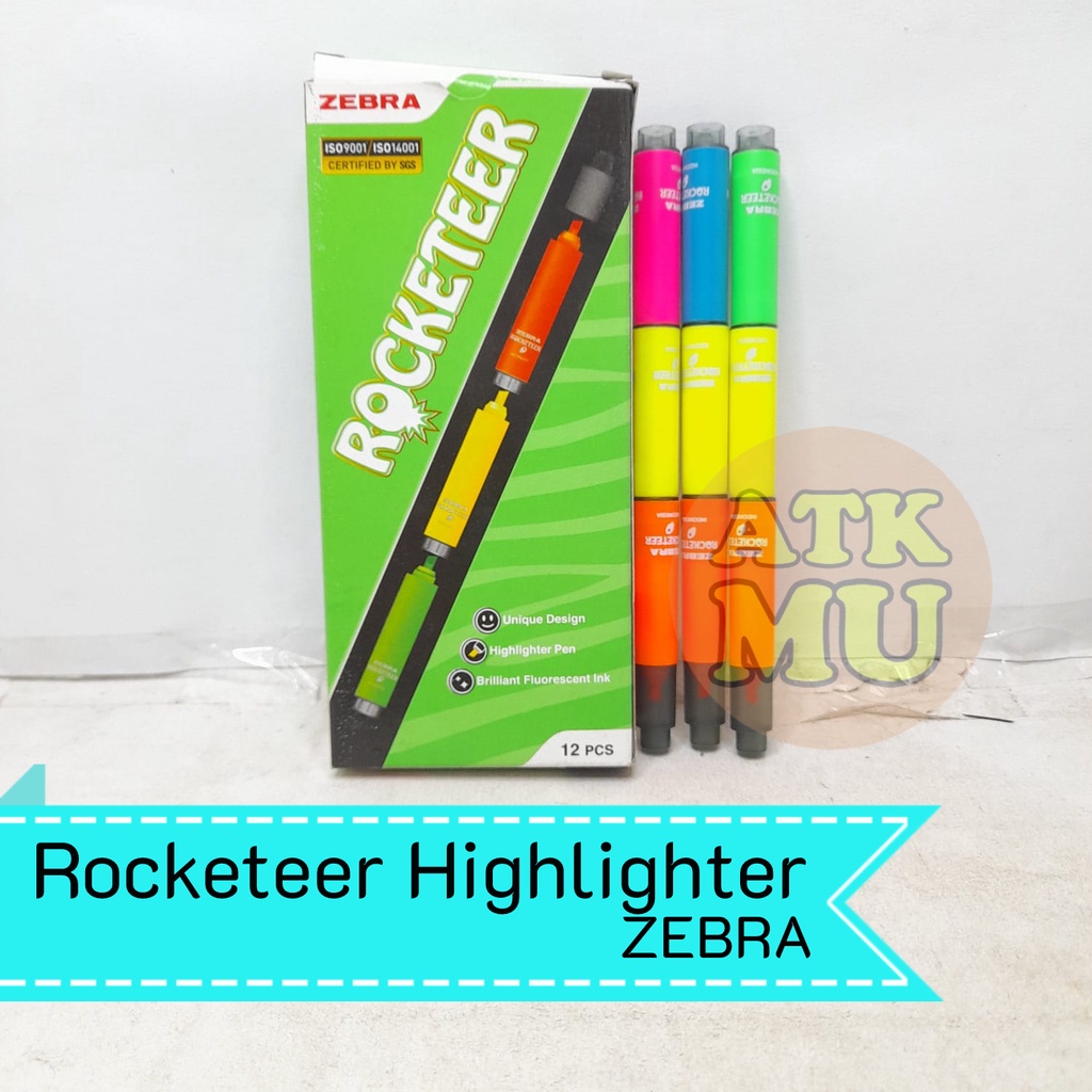 

Rocketeer Highlighter Zebra 3 in 1 Penanda Cabut Susun Pasang