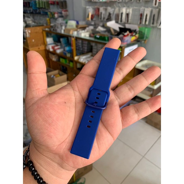 Strap Tali Jam Tangan Silikom lembut Smartwatch biru 20mm